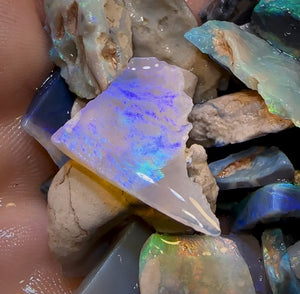 125.3cts - 30+ Lightning Ridge Crystal, Dark and Black Opal Rough Parcel - Opal Whisperers