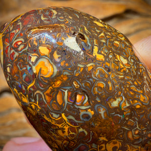 198.3cts - Tribal Yowah Nut Opal Rub. Australian Opal Wow Pattern WOW Price only $1/ct Massive Rub