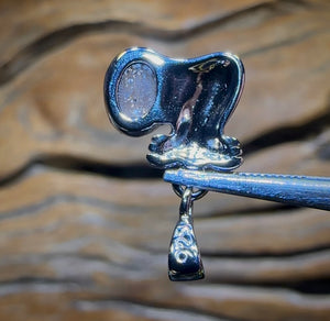 Sterling Silver - Red/Multi Boulder Opal Doublet Koala Pendant. Multiple Available - Opal Whisperers