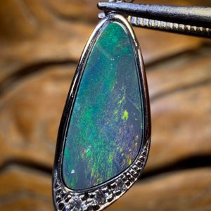 Bargain Card! Sterling Silver - Queensland Boulder Opal Doublet Pendant