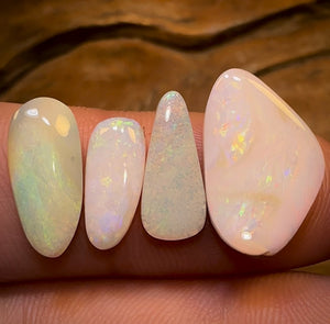 12.8cts - 4x Finished Queensland Boulder Opal Dealers Parcel
