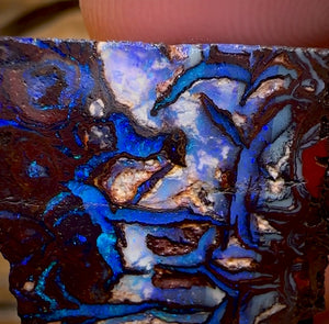 44.9cts - OMG Tribal Queensland Boulder Opal Rough Piece from Koroit