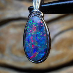 Sterling Silver - Queensland Boulder Opal Doublet Pendant