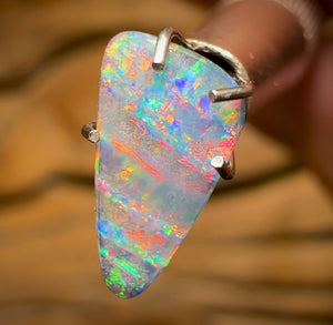 0.95cts - “Sweet Sunset Striation”Queensland Boulder Opal from Winton - Opal Whisperers