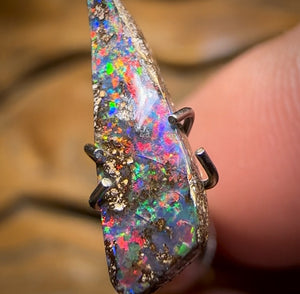 1.12cts - Queensland Boulder Seam Opal from Winton Red Fire
