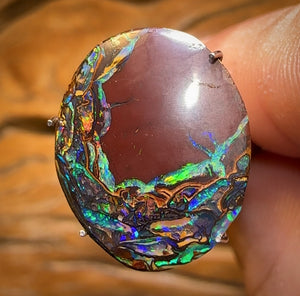 5.6cts - Wow Top Electric Tribal Yowah Nut Opal. Australian Opal