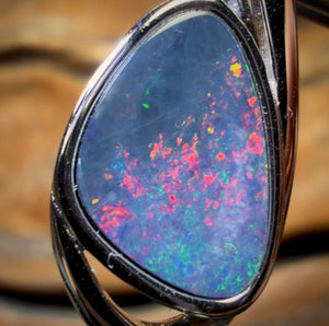 Sterling Silver - Queensland Boulder Opal Doublet Pendant