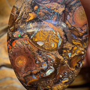 WildCard! 38 x 26mm - Drilled Tribal Queensland Boulder Opal Necklace