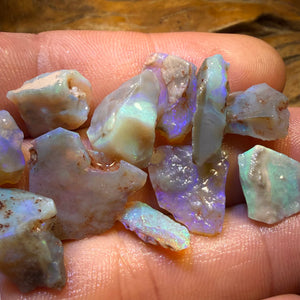 52.9cts - 11x Lightning Ridge Opal Rough Parcel