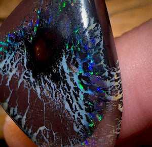 36.3cts - “Black Hole” Tribal Queensland Boulder Opal Picture Stone from Koroit