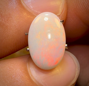 3.05cts - South Australian White Opal. Red Broadflash!