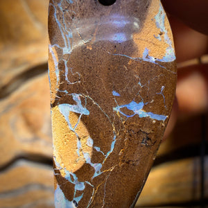 🔨 AUCTION 🔨 No Reserve 44 x 15mm - Drilled Queensland Boulder Opal Necklace
