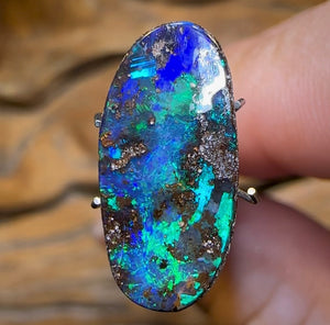 6.1cts - Winton Seam Opal. Reef Pattern - Opal Whisperers
