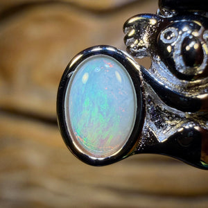 Sterling Silver - Solid South Australian Crystal Opal Pendant