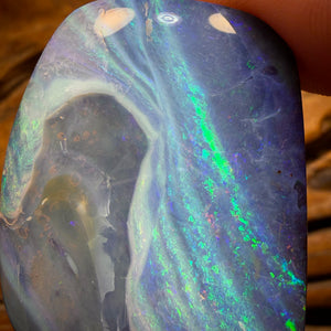 109.4cts - “Wave Break” Huge Australian Boulder Seam Opal. Top Reef Pattern Picture Stone