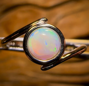 Sterling Silver - South Australian Crystal Opal Ring