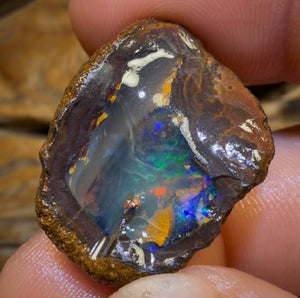 Bargain Card! 52cts - Super Rare Yowah Nut Black Crystal Centre Opal Rough Specimen