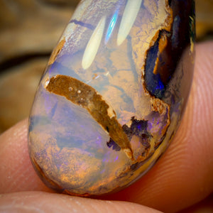 24.6cts - 1/2 Price Banger “Dive In” Yowah Nut Crystal Centre Opal. Australian Boulder Opal