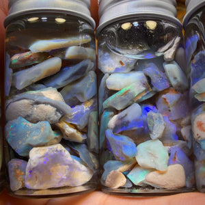 45cts Lightning Ridge Opal Rough Chip Vials. BULK LISTING
