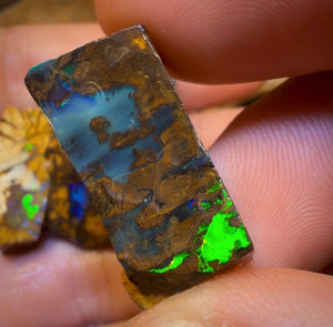 🔒90,4 ct – 4x Rohopal-Paket aus Yowah-Nuss. Australischer Boulder-Opal.