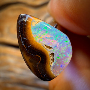 🔨 AUCTION 🔨 6.1cts - Yowah Nut Partial Crystal Centre Opal. Australian Boulder Opal