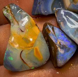 62.2cts - 5x Australian Boulder Seam Opal Rubs Parcel