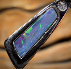 Sterling Silver - Queensland Boulder Opal Doublet Pendant BARGAIN