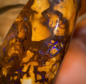 43 x 21mm - Drilled Boulder Opal Pendant w/ Eco Friendly Vegan Cord