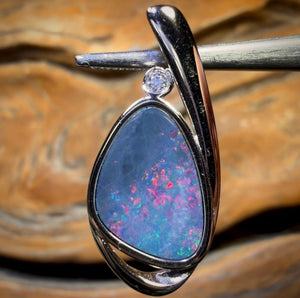 Sterling Silver - Queensland Boulder Opal Doublet Pendant