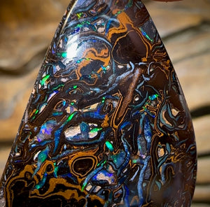 79.2cts - Top Tribal Koroit Black Nut Opal - Opal Whisperers