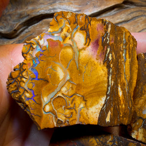 Art card bargain! 851.5cts - 3x Yowah Nut Tribal Opal Rough Parcel. Australian Boulder Opal
