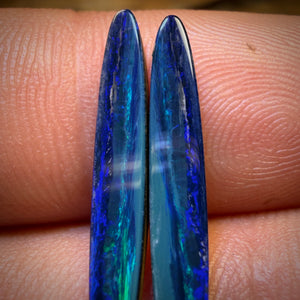 2,9 cts - Paire de doublets d'opale boulder australienne