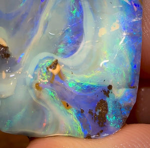 87.1cts - Australian Boulder Opal Rub. Natural Split - Opal Whisperers