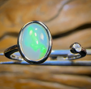 Sterling Silver - South Australian Crystal Opal Ring