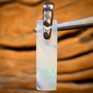 Sterling Silver - South Australian Solid Crystal Opal Pendant