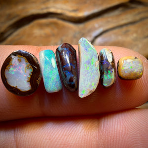 š8.3cts - 6x Australian Boulder Opalās. Wholesale Dealers Parcel