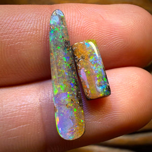 8.65cts - Top Australian Boulder Seam Opal Pair
