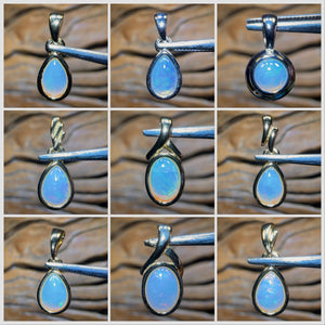 🔒Sterling Silver - WHOLESALE 9 PIECE PENDANT PARCEL. Solid South Australian Opal Jewellery