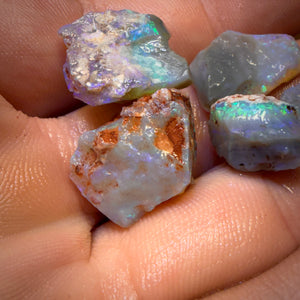 37.1cts - 5x Lightning Ridge Opal Rough Parcel