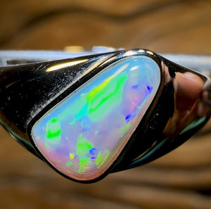 Auction Fall-Through = Your Gain! 🔥 Now 50% Off RRP 🚨 14k White Gold - Solid South Australian Crystal Unisex Opal Ring