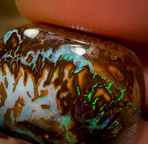 28.8cts - Australian Boulder Opal. Aquatic Pattern - Opal Whisperers