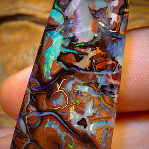 Hey Dad! 122.8cts - BIG TOP PARTNERS Tribal Queensland Boulder Opal Picture Stone Pair