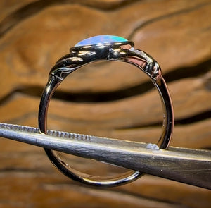 Sterling Silver - South Australian Crystal Opal Ring - Opal Whisperers