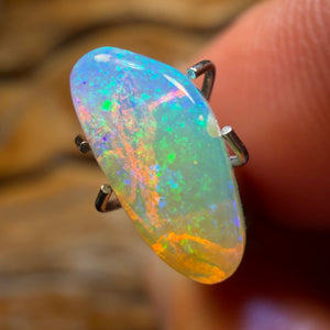 1.1cts - Solid Australian Boulder Pipe Golden Crystal Opal
