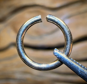 9ct Yellow Gold Jump Rings For Drilled Opals- 10mm. Add On Purchase