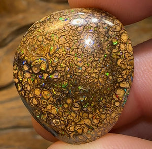 41.9cts - Yowah Boulder Opal. Tight Pattern Tan Tribal Australian Opal - Opal Whisperers