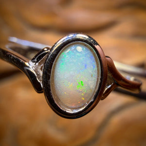 Sterling Silver - South Australian Crystal Opal Ring Bargain