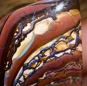 78.1cts - Tribal Queensland Boulder Opal. Tribal Landscape Pattern!