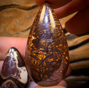 195.3cts - 3x Australian Tribal Boulder Opal’s. Wholesale Dealers Parcel