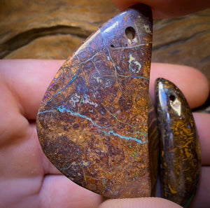 151.2cts - 3x Drilled Queensland Boulder Opals. Wholesale Parcel